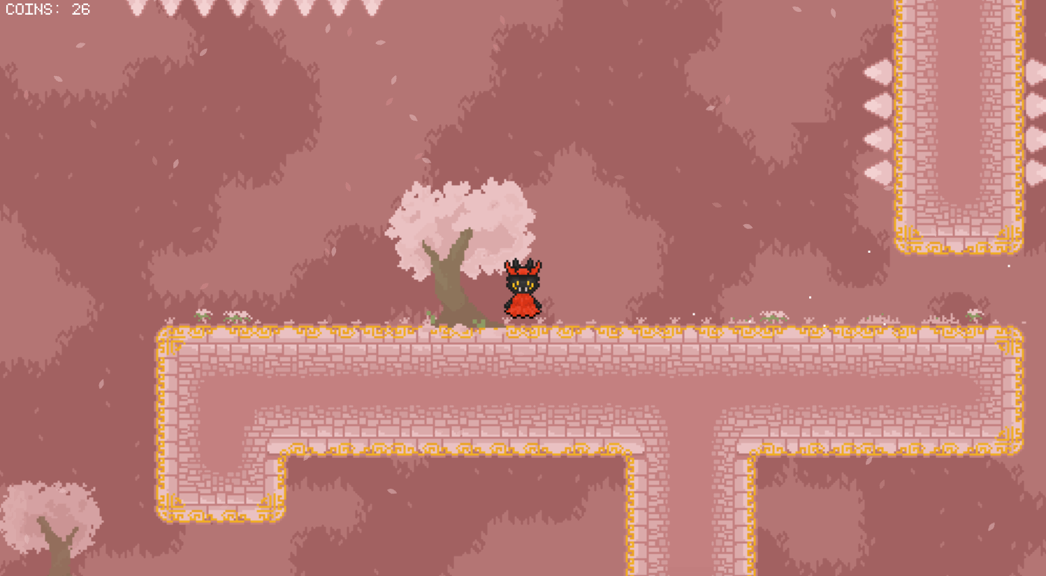 Scenic pink tree landscape from Lunar Crypt.